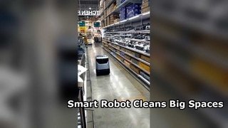 COMMERCIAL ROBOT VACUUM WITH SWEEPER VACUUM AND SCRUBBER